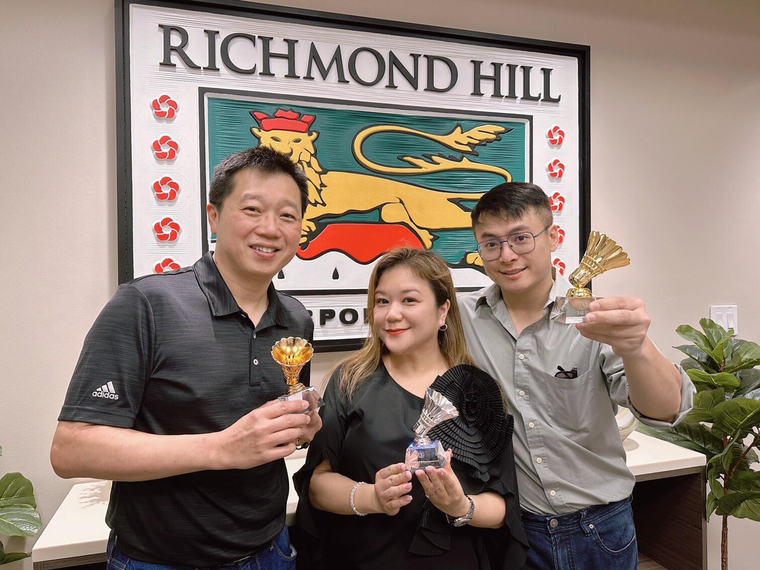 Councillor Castro Liu and The Host Badminton Organizer Goodwin Hon being interviewed by Mags Au from Alien Camo Creative.