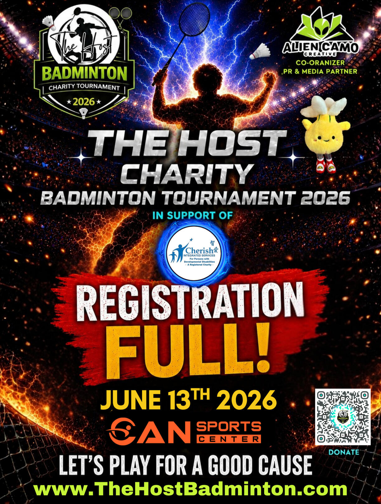Thank you for the overwhelming support! Registration full.